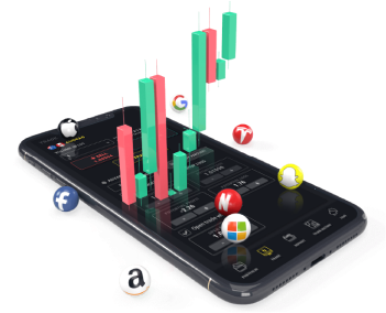 Phone with opened trading platform